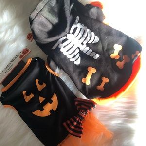2 CAT OR DOG HALLOWEEN OUTFITS HOODIE AND TUTU ADORABLE